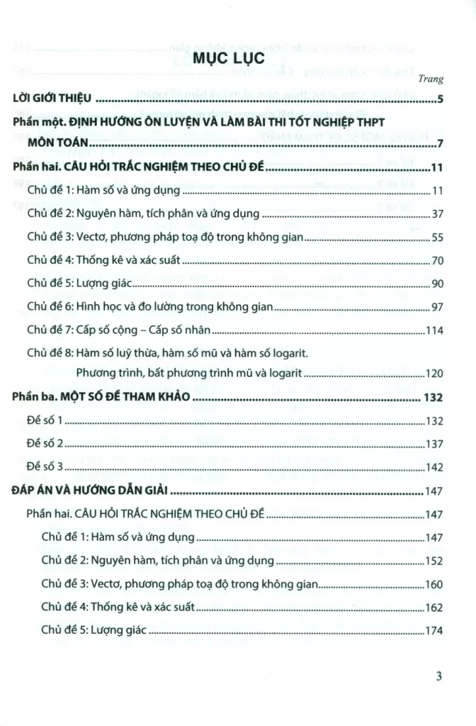 ÔN LUYỆN TRẮC NGHIỆM THI TỐT NGHIỆP THPT MÔN TOÁN (Theo Chương trình giáo dục phổ thông 2018)